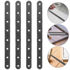  4 Pcs Metal Bracket Repair Brackets Mending Plates Flat Straight Brace