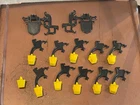 10 vintage playmobil medieval castle black lantern lamp bracket arms and signs