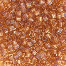 Toho Seed Beads Triangle 11/0 1 Ounce Rainbow Topaz Translucent