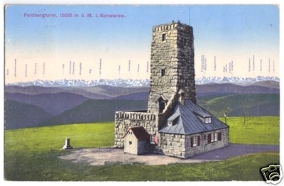 Postcard, Feldberg in the Black Forest, Feldberg Tower, 1931