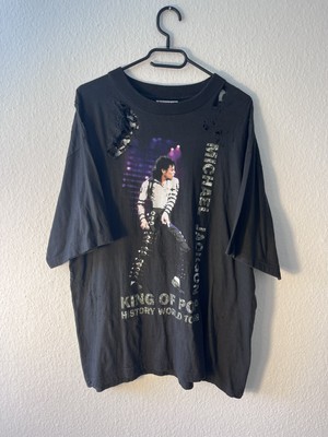 Michael Jackson World Tour King Of Pop Vintage 90 s 1996 Destroyed T-Shirt