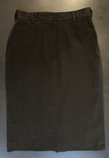Nicole Farhi skirt wool cotton   fabric charcoal black lined size UK 10 28”waist