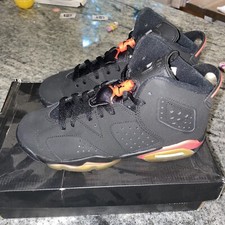 Nike Jordan 6 Retro Infrared Black Red 2014 GS 384665-023 Youth Size 6Y