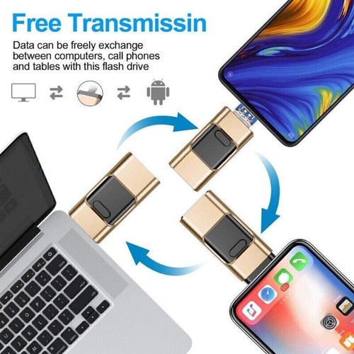 4 in 1 2TB Type USB 3.0 Flash Drive for iPhone Android iPad Memory Photo Stick - Picture 5 of 19