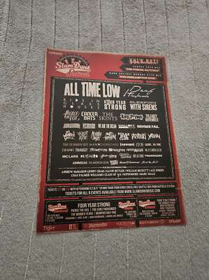 FPOT179 MAGAZINE ADVERT 11X8'' SLAM DUNK FESTIVAL : ALL TIME LOW, THE SKINTS