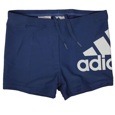Adidas Enfants Garçons Short de Bain Boxer Schwimmkurs Neuf Bleu Marine 116 - Photo 1/3