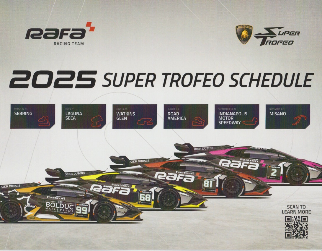 Imsa Rafa Racing 2025 Lindsay Brewer signed Rafa Racing IMSA Lamborghini Super Trofeo ...