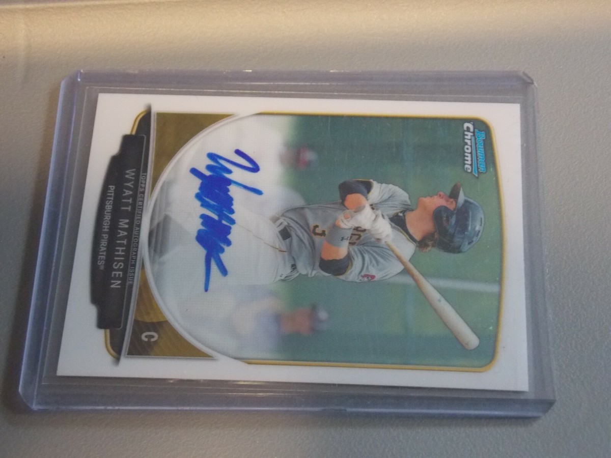 2013 BOWMAN CHROME WYATT MATHISEN PROSPECT AUTOGRAPH AUTO BASE