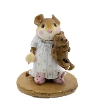 Wee Forest Folk M-218 Mousey's Bunny Slippers - White (RETIRED)
