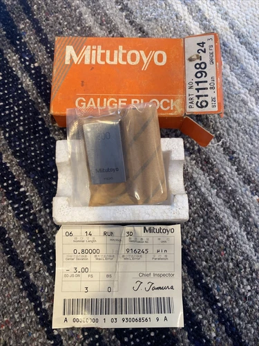 NEW MITUTOYO 611198-24 .80in GAUGE BLOCK FS 3