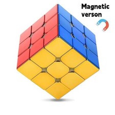 Magnetic Golden Metal 3x3 Speed Cube Puzzle Toy – Smooth 3x3x3 Magic Cube