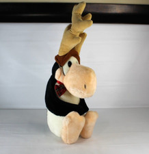 Vintage 1985 Opus Penguin Plush 16in Christmas Reindeer Dakin  Co.