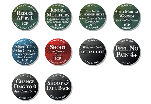 10th Edition Space Marine Codex Tokens - Stratagems, Effects & Buffs 40k - Picture 15 of 18