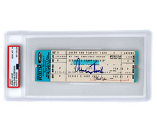 Jerry West Signed 1974 Lakers Playoffs- Western Conference Ticket  (Auto PSA 10)
