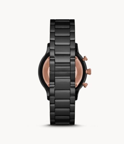 NEW EMPORIO ARMANI MENS WATCH CERAMIC BLACK DIAL BLACK BRACELET AR70002 GENUINE - Picture 4 of 6