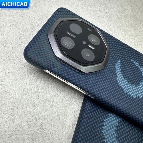 Funda de teléfono de fibra de carbono real para Huawei Mate 70RS/60RS carcasa de fibra de aramida - Imagen 2 de 18