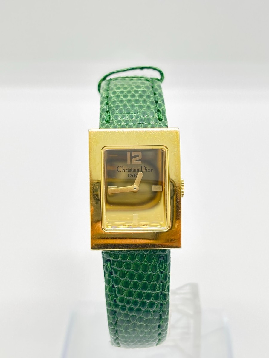 Christian Dior腕時計 ブレスレットにも！ Exc+5] Christian Dior D78-159 Malice Square Ladies Gold Watch Used