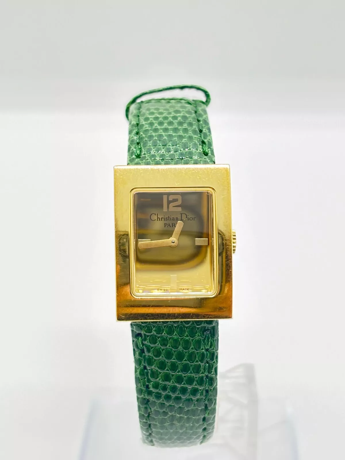 [Exc+5] Montre Christian Dior D78 159 Malice Square Femme Or Occasion Fonctionne F/S