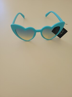 BLUE GEM Heart shape Sunglasses New retro fashion Valley Girl classic hollywood