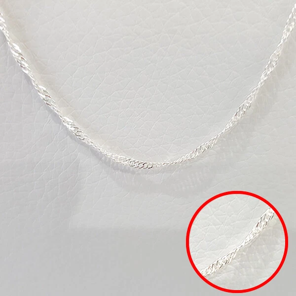 GIROCOLLO UOMO CATENINA DONNA OCCASIONI ARGENTO 925% MASSICCIO RODIATO il - Immagine 3 di 4