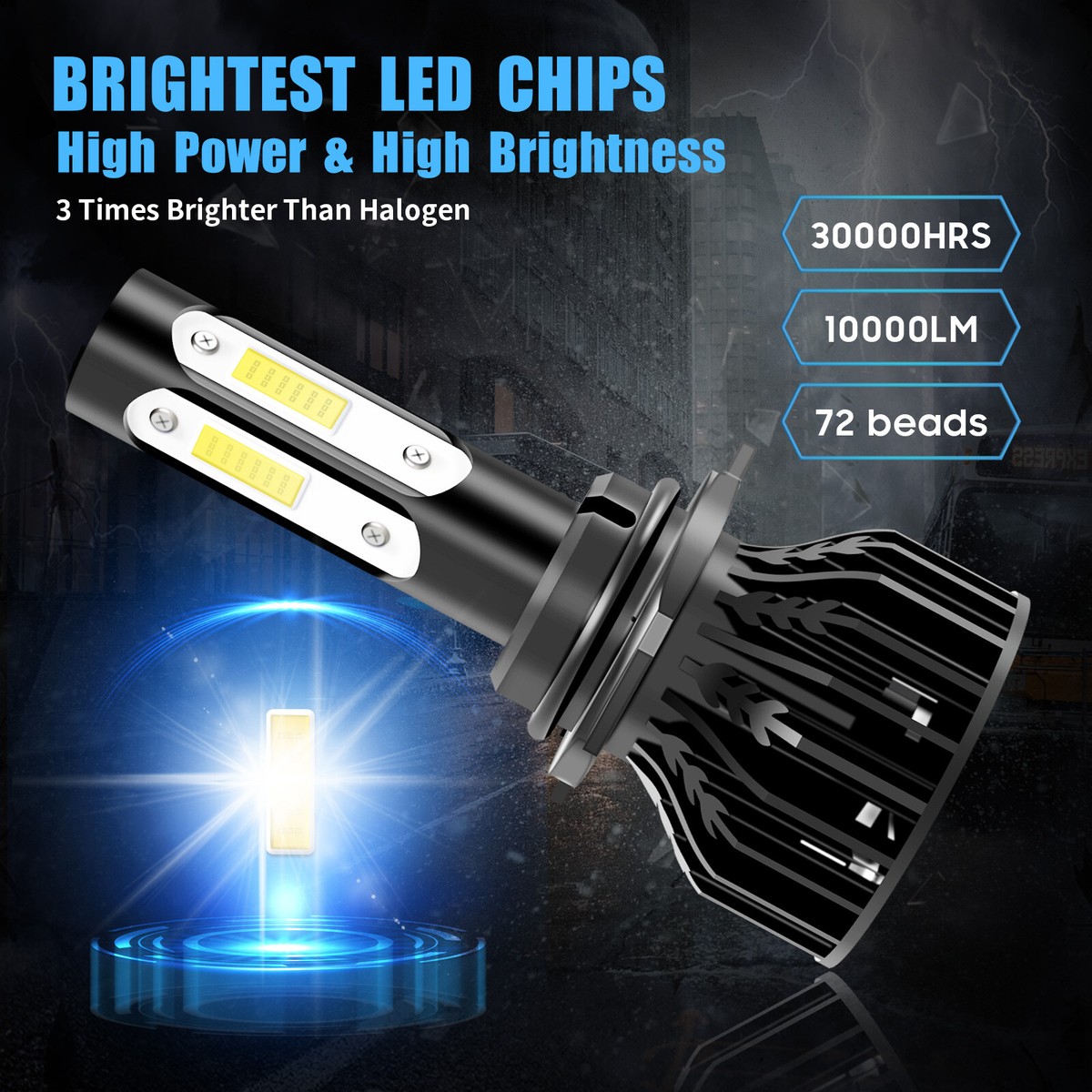 6500K LED Headlight High/Low Bulbs For GMC Sierra 1500 2500 C/K Pickup 1999-2006 - Foto 7