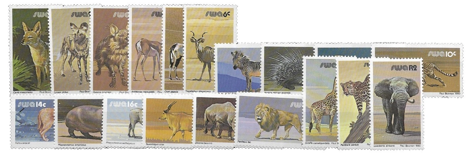 World Wildlife Fund (WWF) South African Stamps (1961-Now)