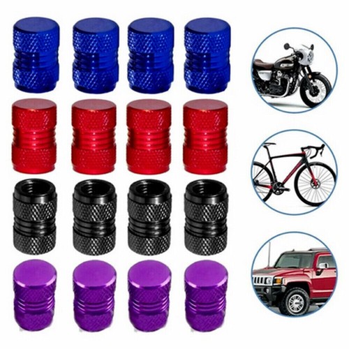 4x Aluminium Car Wheel Tyre Valve Stem Air Dust Cover Screw Caps Accessories - Picture 10 of 46