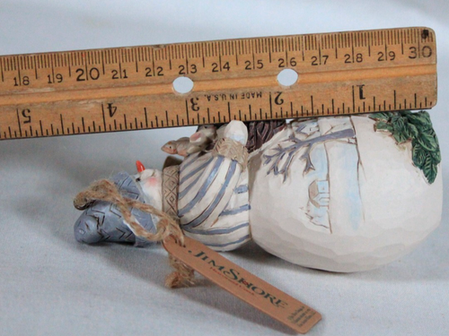 2021 Jim Shore Heartwood Creek White Woodland Schneemann mit Korb Ornament Neu in OVP - Bild 9 von 13