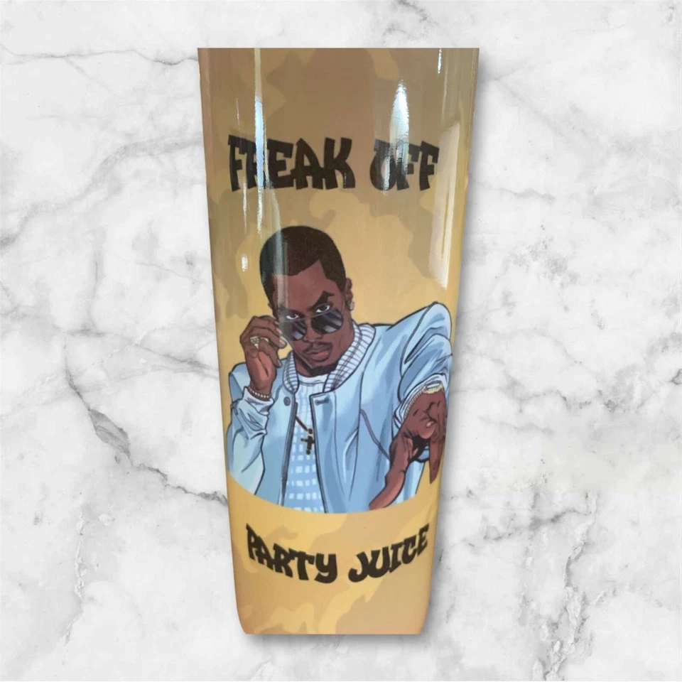 FREAK OFF Justin Bieber Tears Party Juice Travel Mug Tumbler - Image 3 of 4