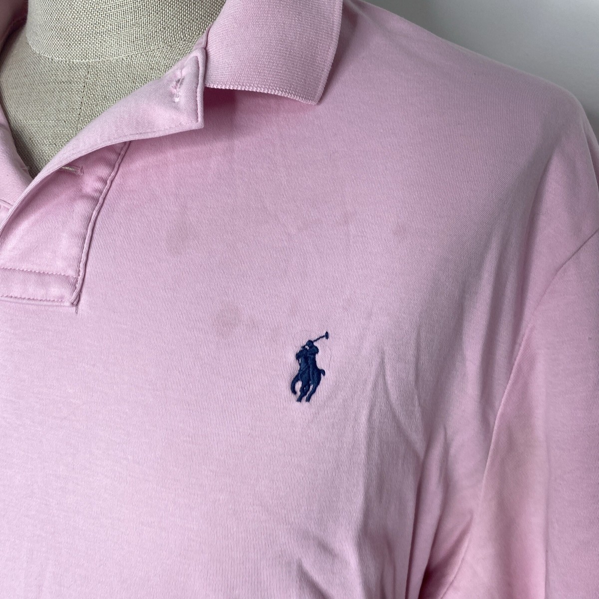 Polo Ralph Lauren Mens Shirt Size XXL Pink Pony Logo Short Sleeve