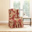 new~sure fit ballad bouquet by waverly slipcover crimson wing chair floral print