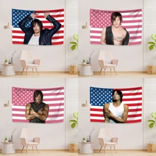 Norman Reedus American Actor Tapestry Flag Wall Hanging Posters Banner Art Decor