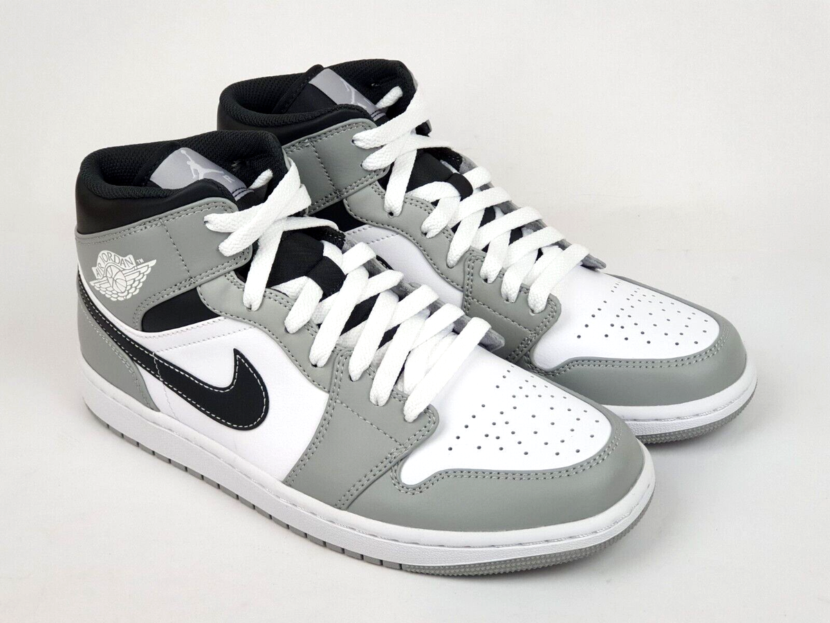 靴 NIKE AIR JORDAN 1 MID light smoke grey/b Jordan 1 Mid 'Light Smoke Grey' Bred New (US10 Mens) Limited Panda