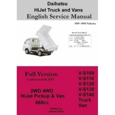 Daihatsu Hijet English Service Manual Shop Repair Manual S82 S83 S100 S110 Model