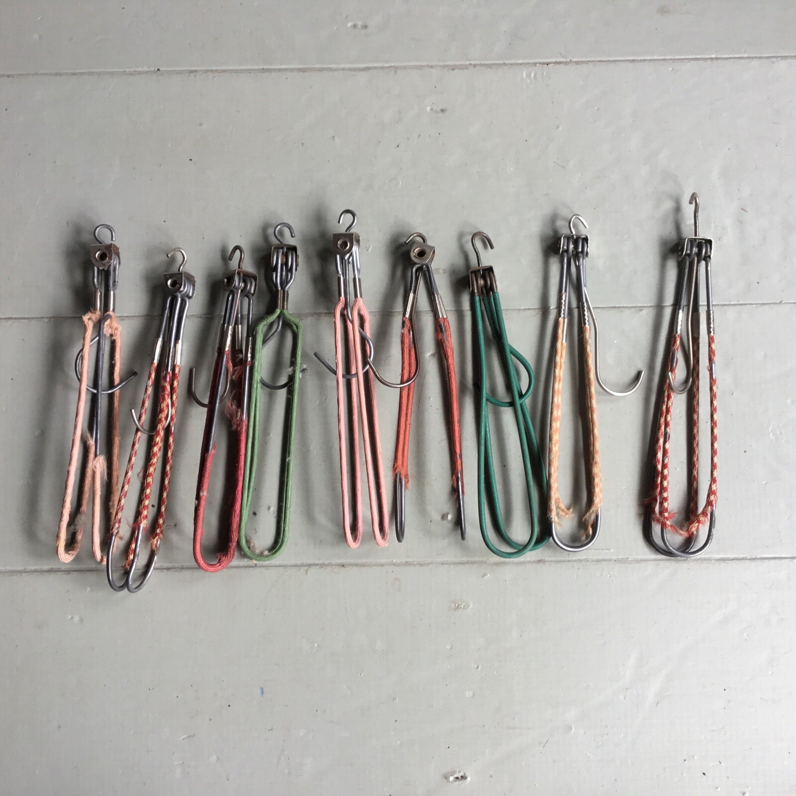 9x Vintage Metal Folding Travel Coat Hangers Clothes. Camper Van. Caravan. Multi eBay