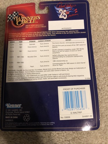 DARRELL WALTRIP 1:64 Scale Die Cast  #17 1997 Winners Circle Car Monte Carlo - Picture 4 of 11