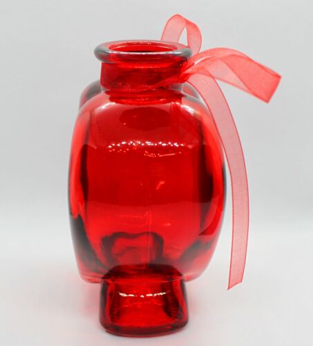 Valentinstag rote herzförmige Glasflasche Vase 5" Valentinstag Geschenk, Corazon - Bild 2 von 3