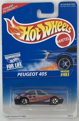 1996 Hot Wheels Main line Peogeot 405 5SP Wheels Collectors #467 15977