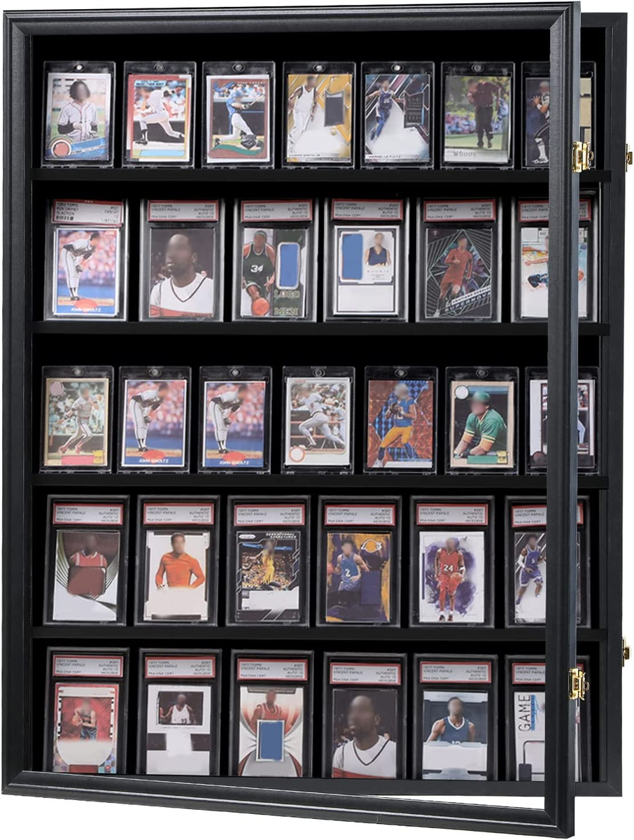 card collector display case 35 Graded Sports Card Display Case for Card Collector with Clear Acrylic  Door