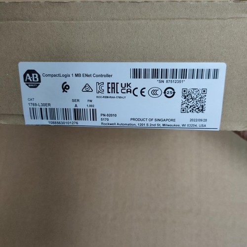 NEW 2022 Allen Bradley 1769-L30ER CompactLogix 1 MB ENet Controller 1769 L30ER - Picture 3 of 4