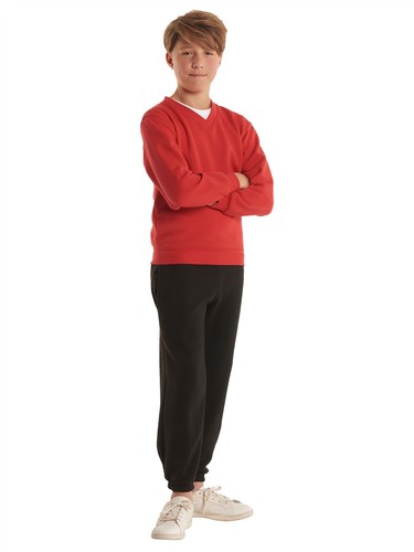 Uneek - Childrens V Neck Sweatshirt/Jumper - 50% Polyester 50% Cotton - Picture 3 of 12