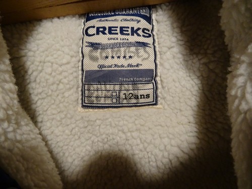 10/12 years, hood, warm blue jacket CREEKS FLEECE LINING 3 POCKETS - Picture 2 of 23
