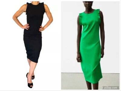 zara black ribbed midi dress NEW ZARA Ribbed Sleeveless Turtleneck Midi Dress in Black SZ S