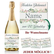 Aufkleber Flaschenetikett Geburtstag Geschenk...
