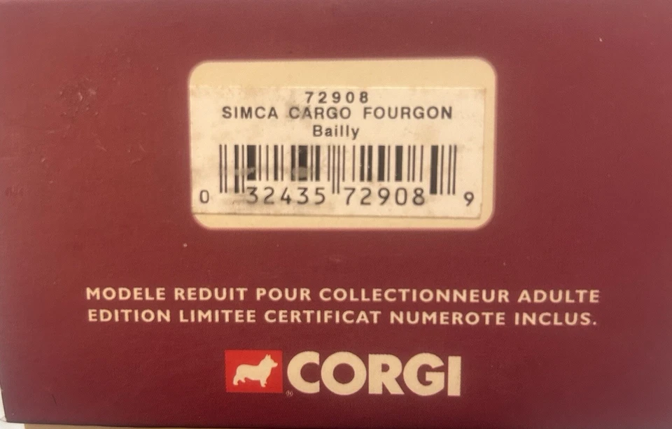 Corgi Simca Cargo Fourgon Bailey #72908 - Image 3 of 3