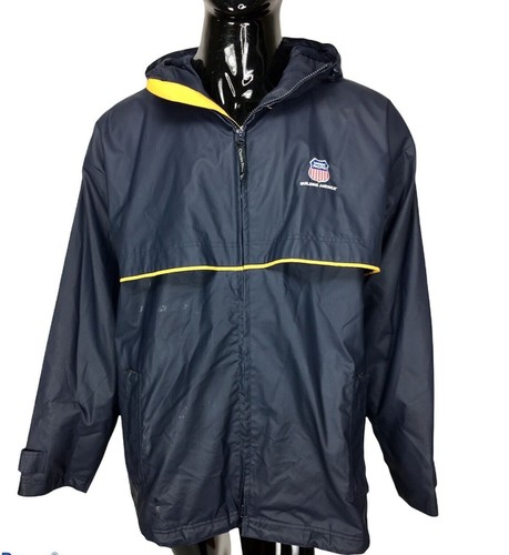 Vintage 90s "Union Pacific Building America" Hooded Coat Jacket Men's Size XL - Picture 2 of 12