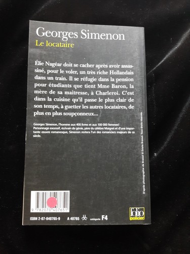 LE LOCATAIRE GEORGES SIMENON LITTERATURE/POLAR/POLICIER/CRIME 843 - Picture 2 of 2