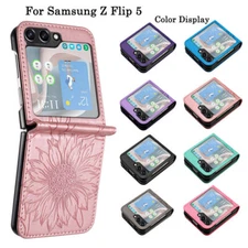Dustproof Non-Slip Flip PU Leather Phone Case For Samsung Galaxy Z Flip5 Flip4 3
