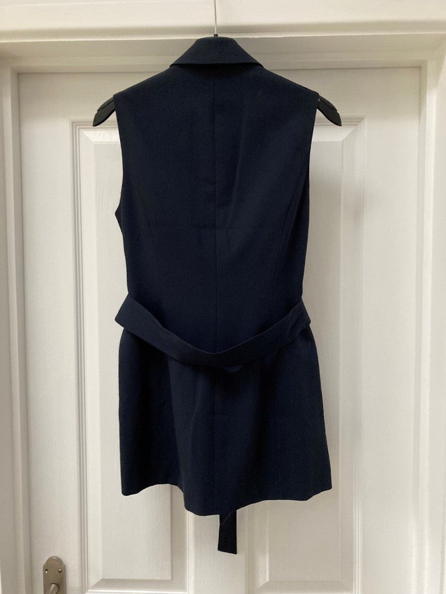 Women's navy Dorothy Perkins sleeveless jacket size New with tags