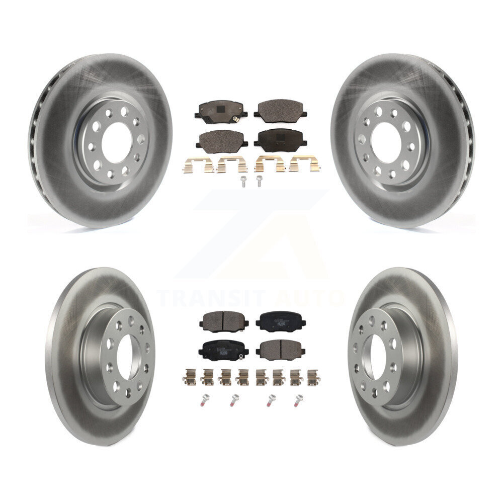 Coated Disc Brake Rotor  Ceramic Pad Front Rear Kit For Jeep Renegade Fiat